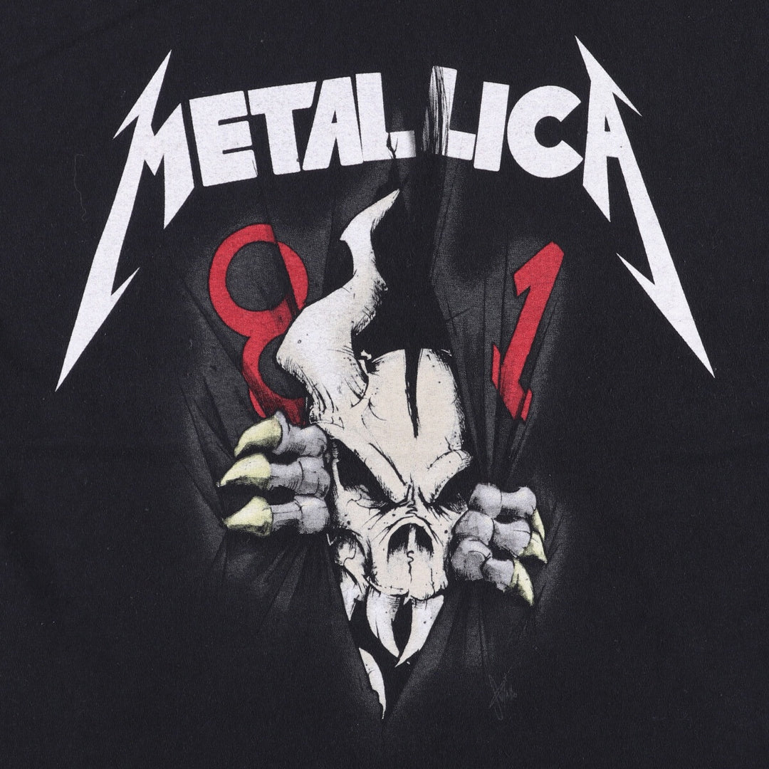 METALLICA Metallica Band T-shirt Band T Men's XL size unclear black type Vintage Second Hand