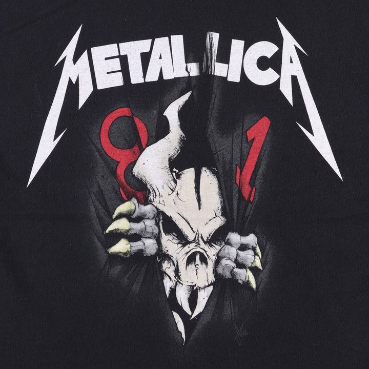 METALLICA Metallica Band T-shirt Band T Men's XL size unclear black type Vintage Second Hand