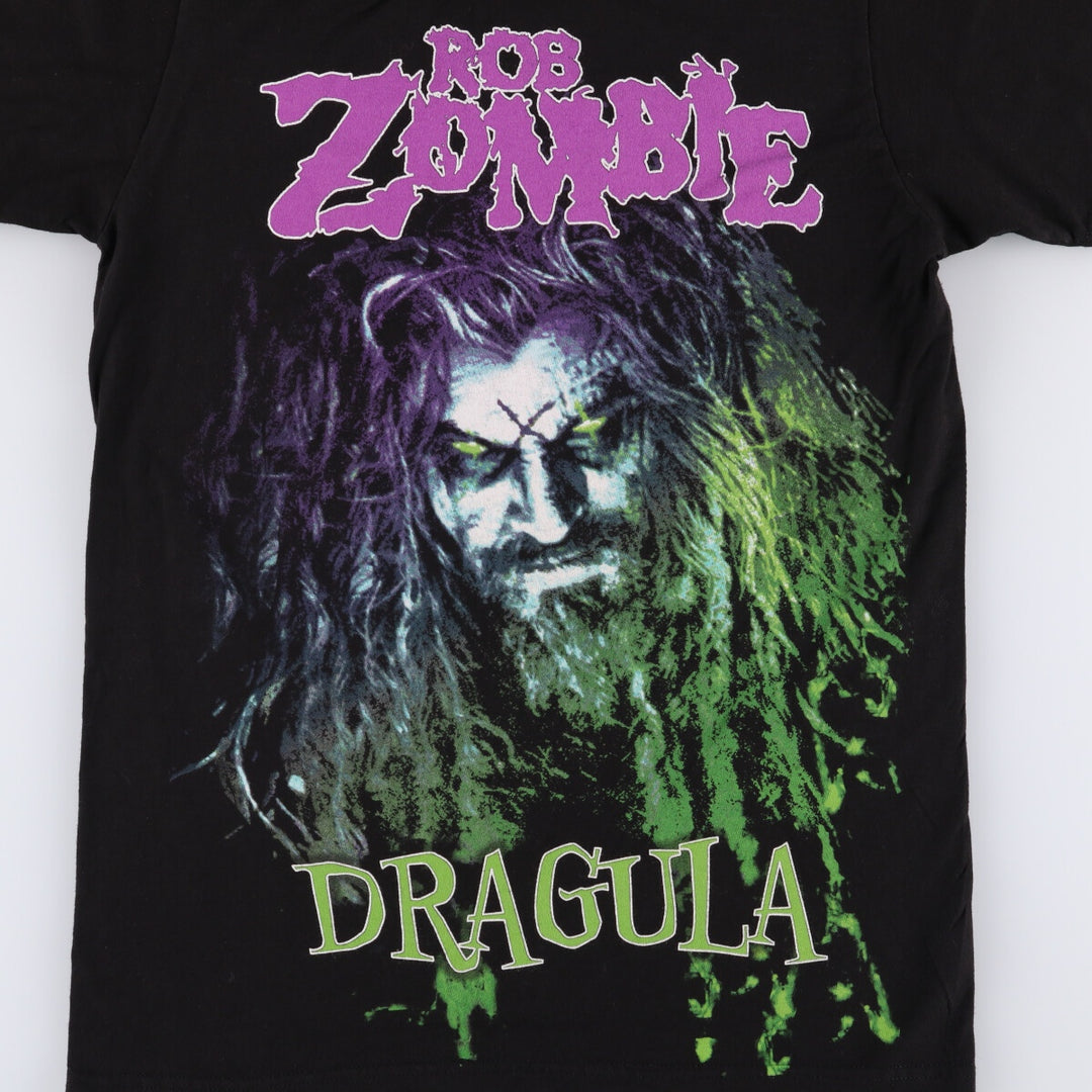 TURTEX ROB ZOMBIE Rob Zombie Band T-shirt Band T Men's S equivalent cotton black type Vintage Second Hand