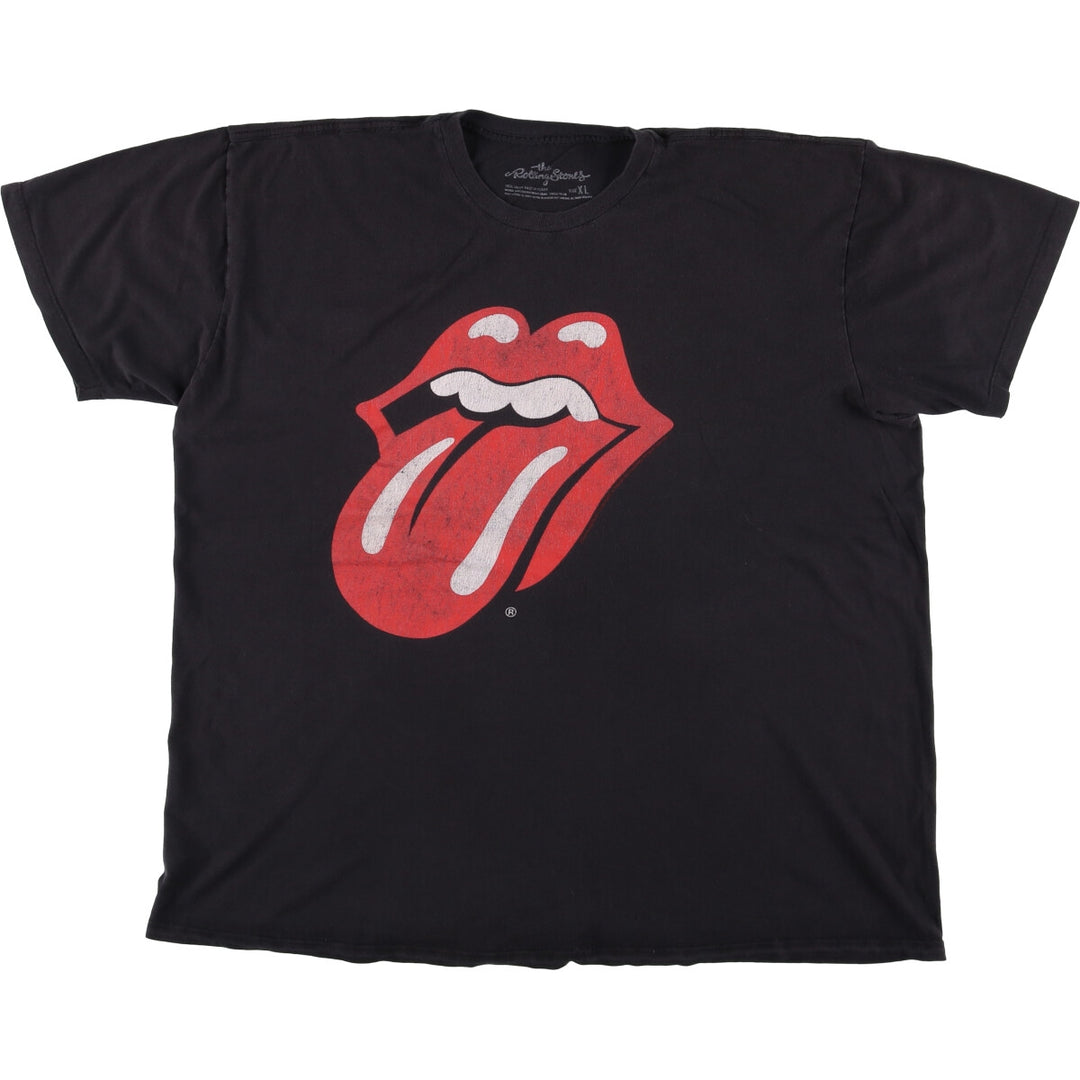 The Rolling Stones Band T-shirt, Men's XL cotton black type Vintage Second Hand