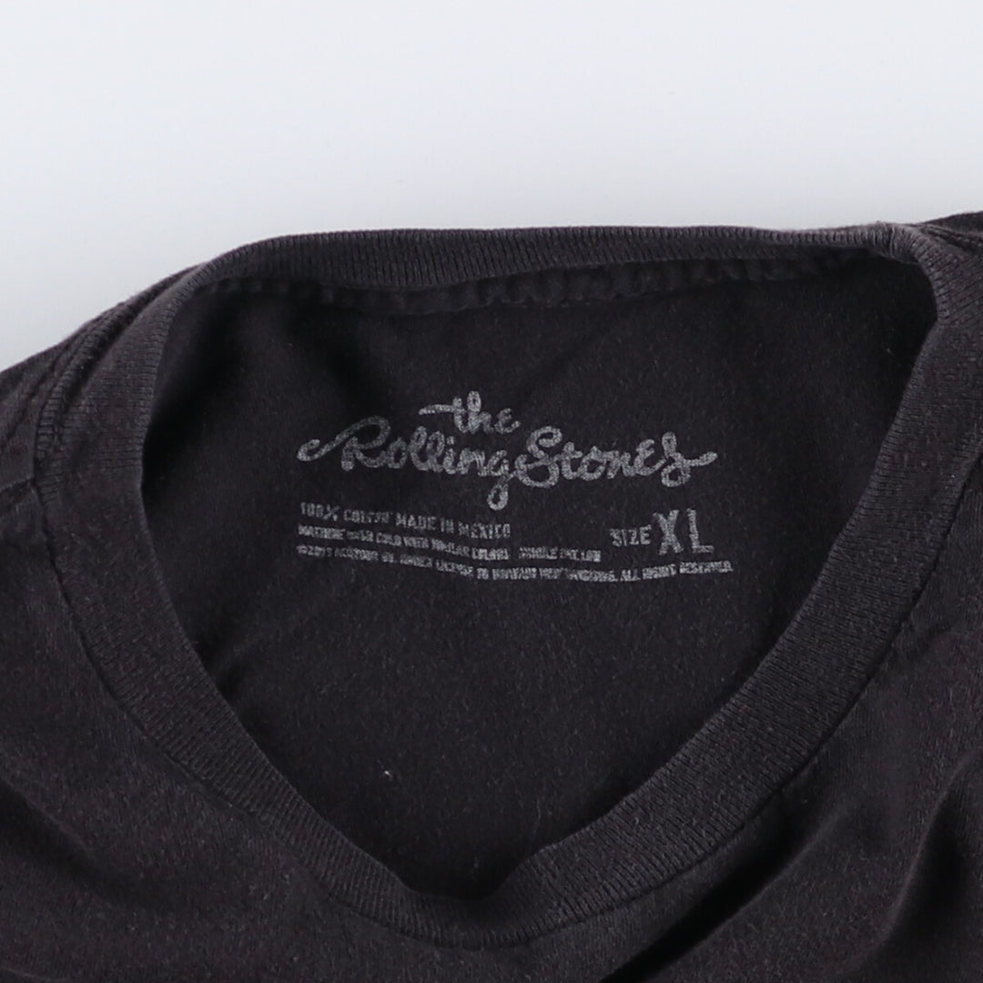The Rolling Stones Band T-shirt, Men's XL cotton black type Vintage Second Hand