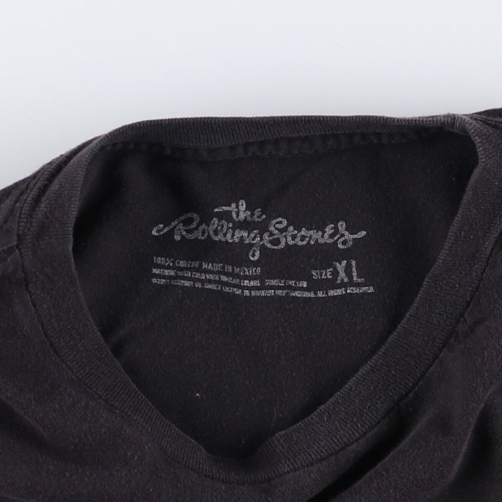 The Rolling Stones Band T-shirt, Men's XL cotton black type Vintage Second Hand