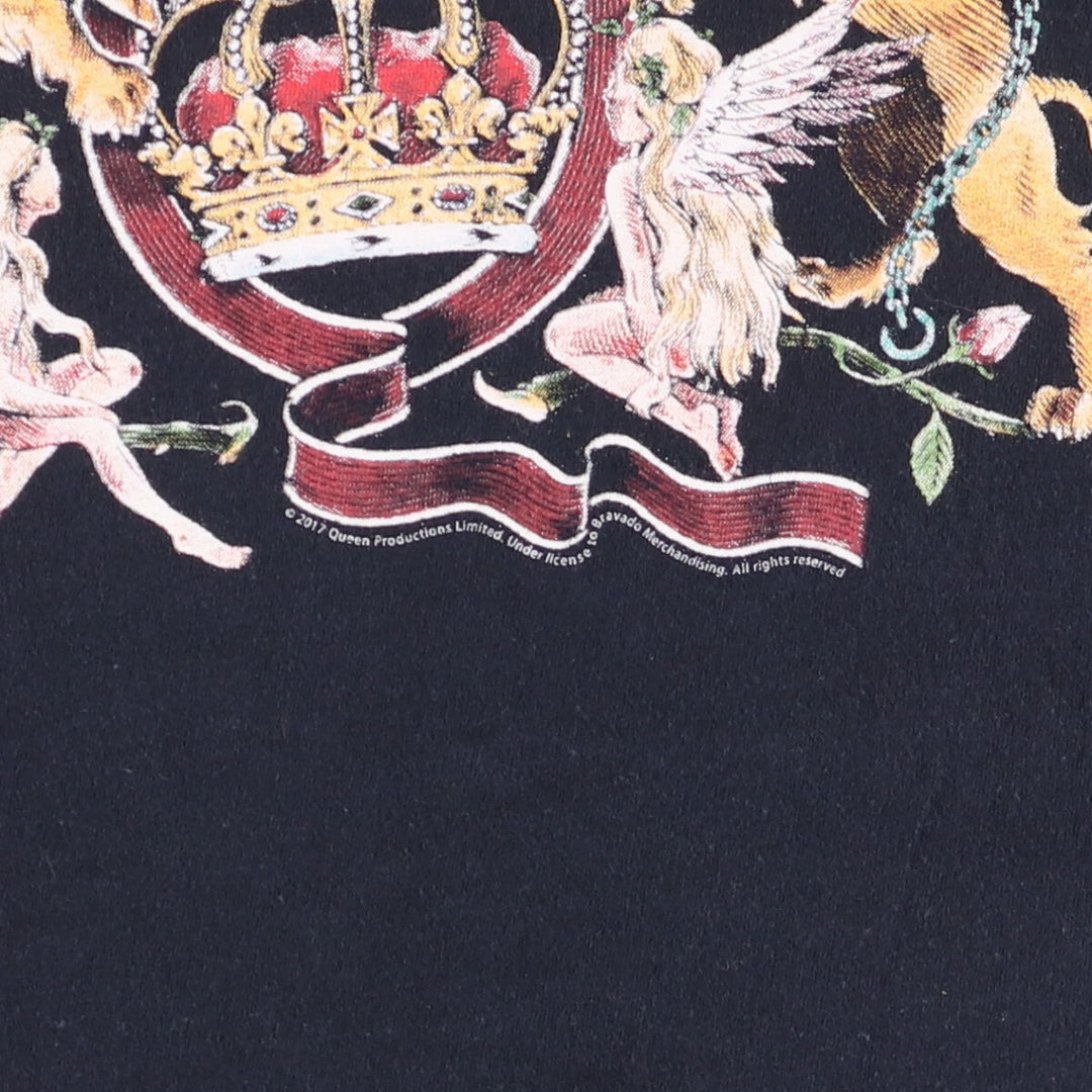 Gildan GILDAN QUEEN Band T-shirt, Men's M size cotton black type Vintage Second Hand