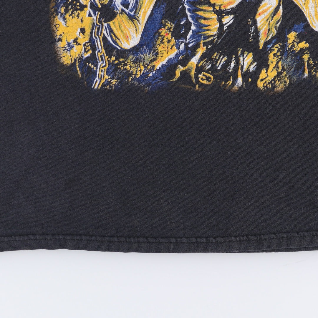 AEROSMITH Aerosmith Band T-shirt, Band T, Men's L size unclear black type Vintage Second Hand