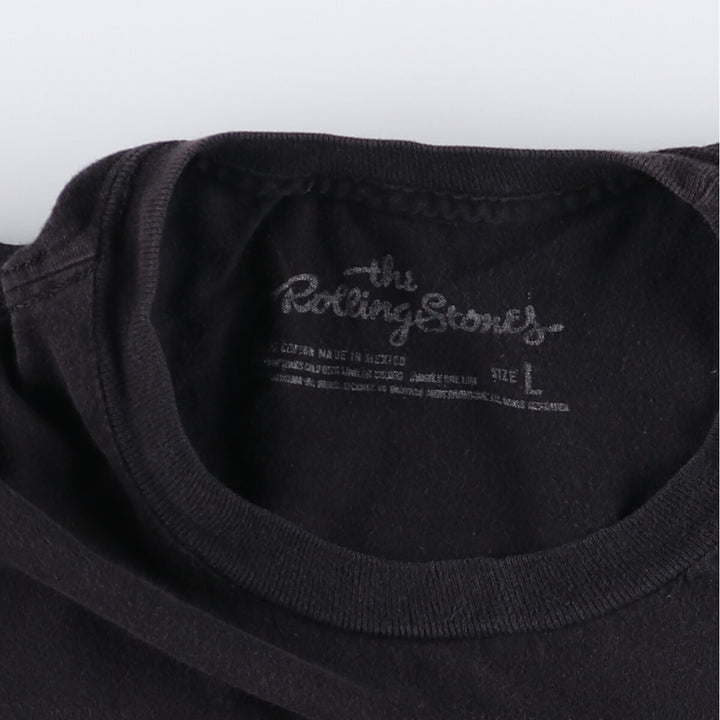 The Rolling Stones Band T-shirt, Band T, Men's L size cotton black type Vintage Second Hand