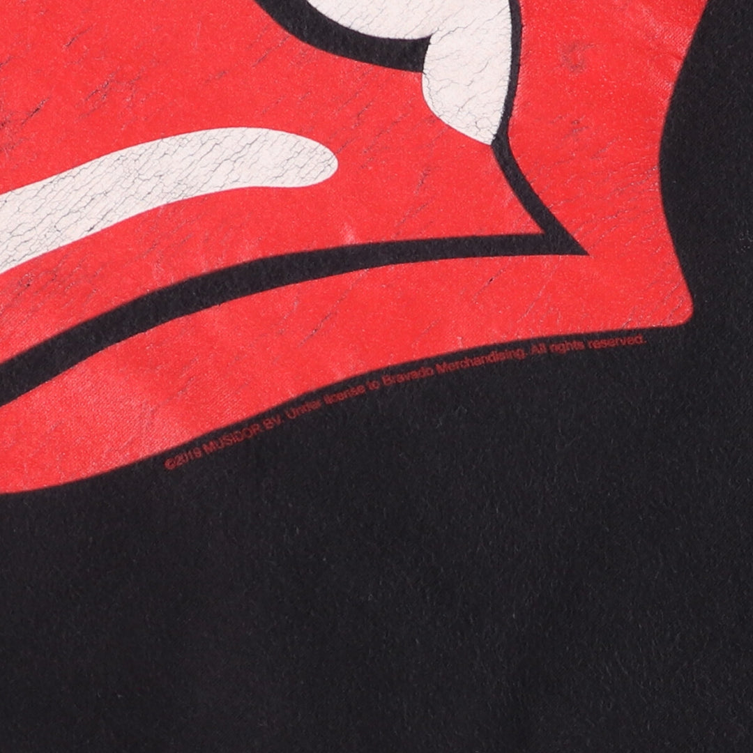 The Rolling Stones Band T-shirt, Band T, Men's L size cotton black type Vintage Second Hand