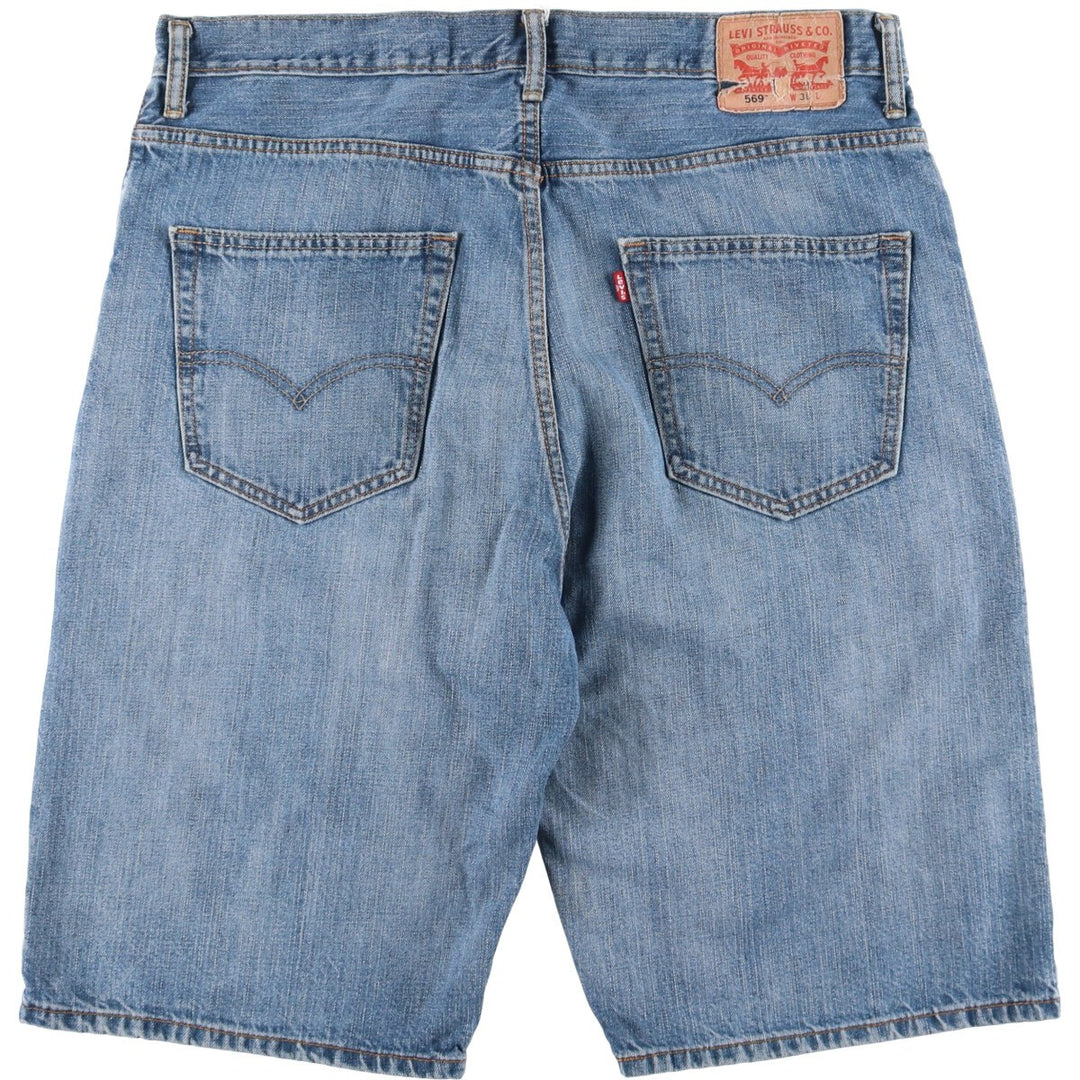 Levi's 569 denim shorts, half pants, men's size w37 cotton blue type Vintage Second Hand