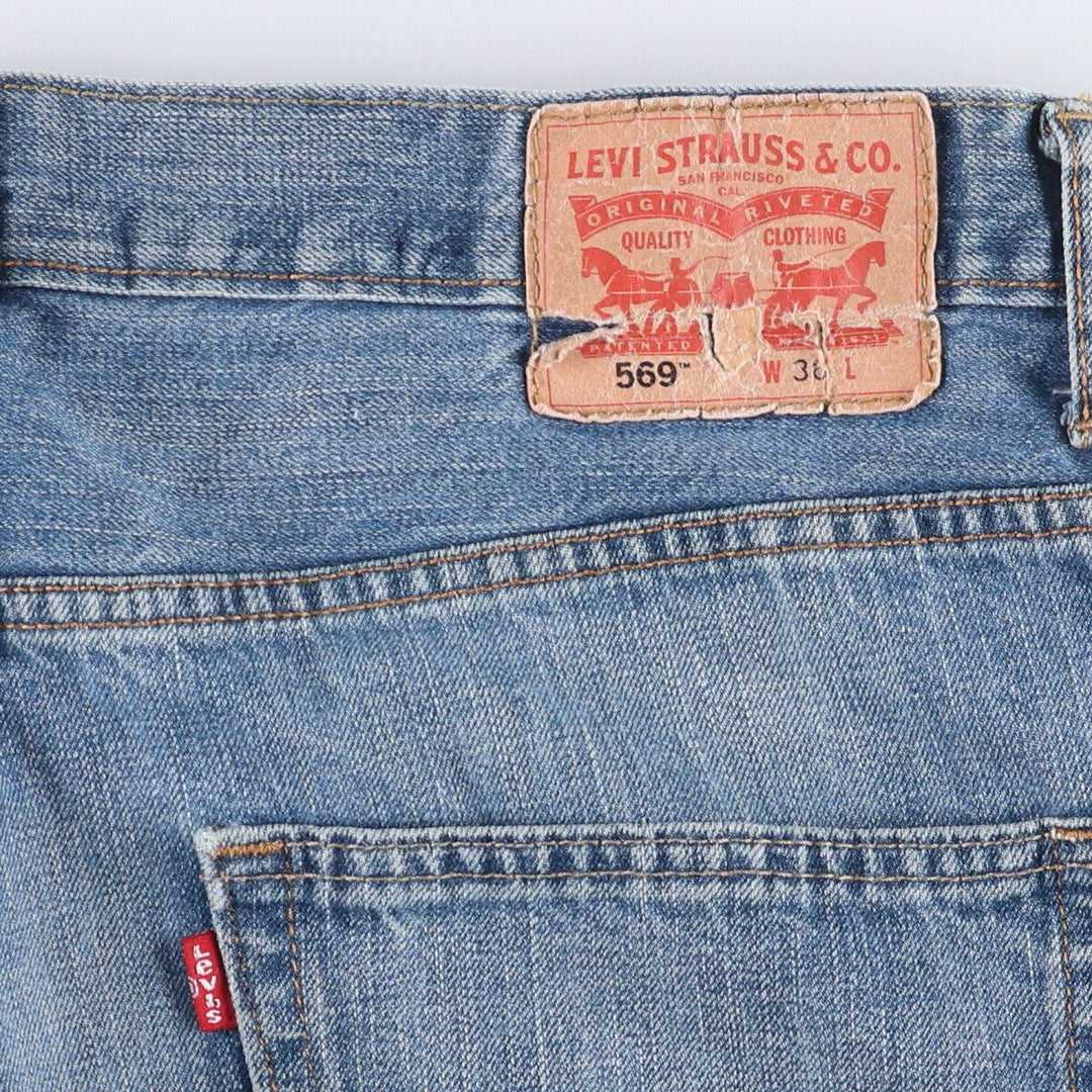 Levi's 569 denim shorts, half pants, men's size w37 cotton blue type Vintage Second Hand