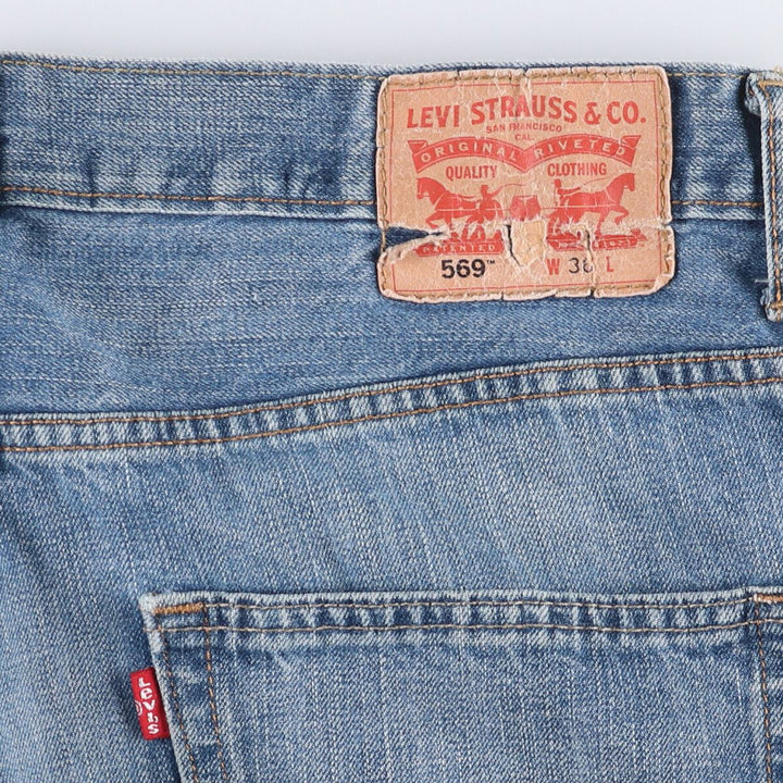 Levi's 569 denim shorts, half pants, men's size w37 cotton blue type Vintage Second Hand
