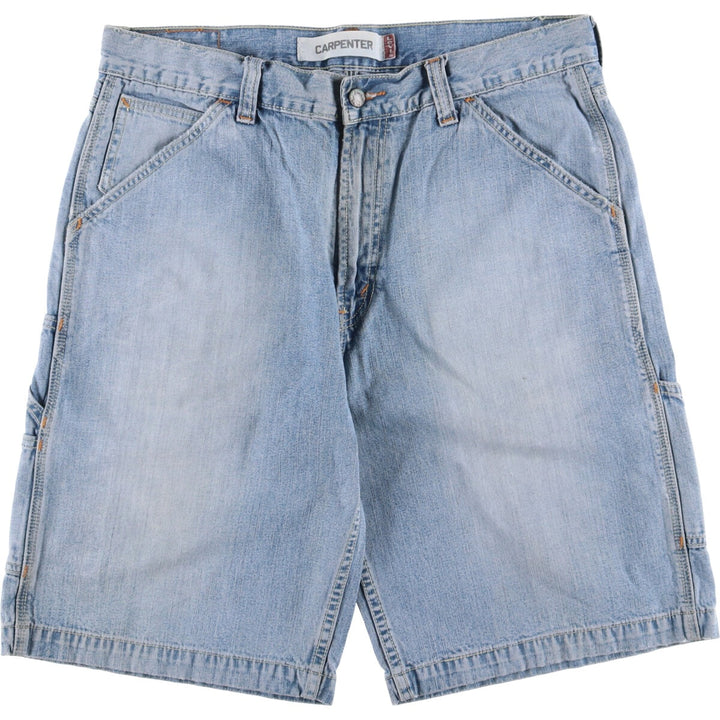 Levi's CARPENTER denim painter shorts, shorts for men, equivalent to w36 cotton blue type Vintage Second Hand