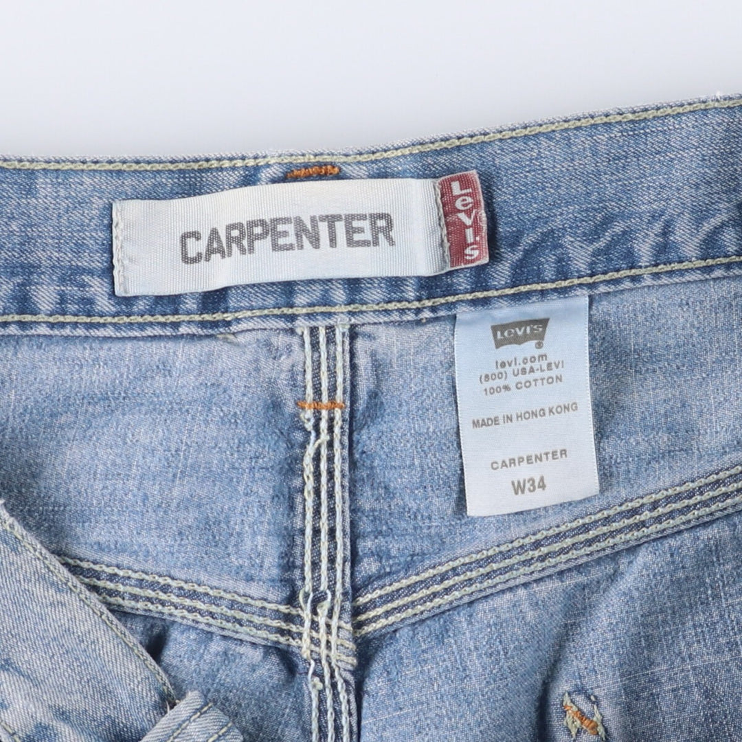 Levi's CARPENTER denim painter shorts, shorts for men, equivalent to w36 cotton blue type Vintage Second Hand
