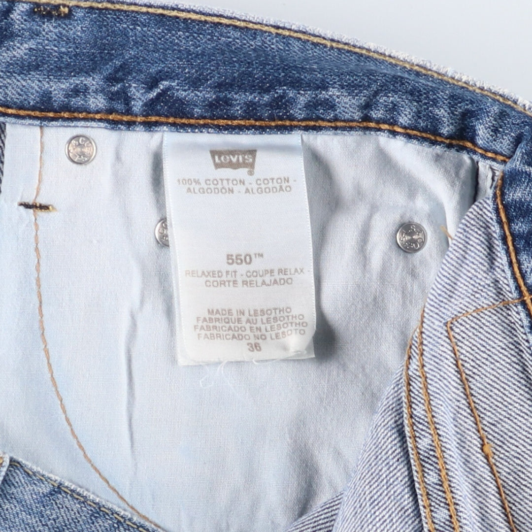 Levi's 550 Relaxed Fit Denim Shorts, Men's Size W36 cotton blue type Vintage Second Hand
