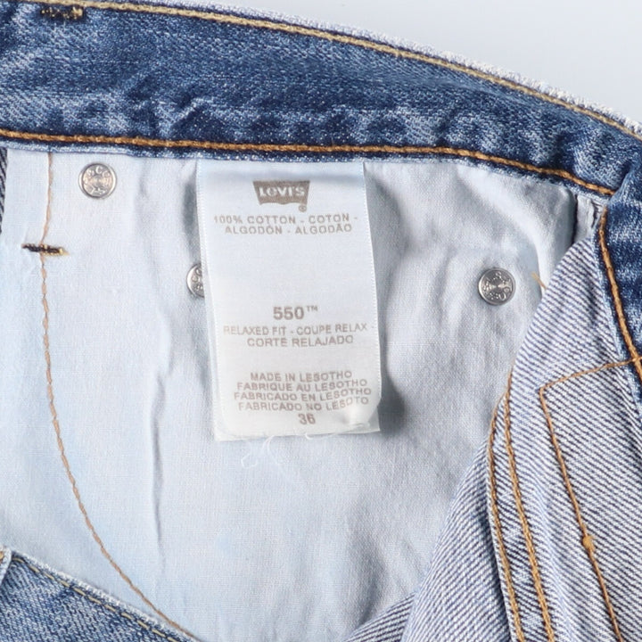 Levi's 550 Relaxed Fit Denim Shorts, Men's Size W36 cotton blue type Vintage Second Hand