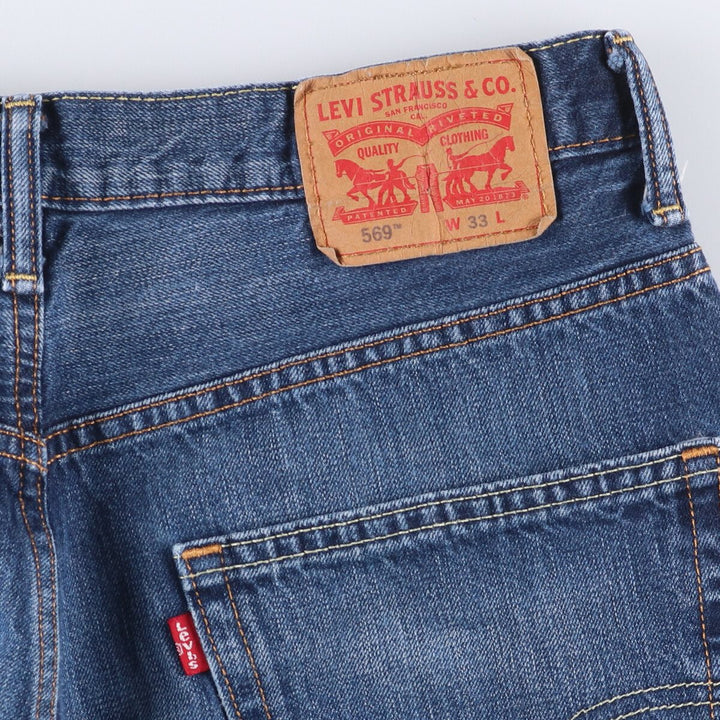 Levi's 569 denim shorts, half pants, men's size w34 cotton blue type Vintage Second Hand