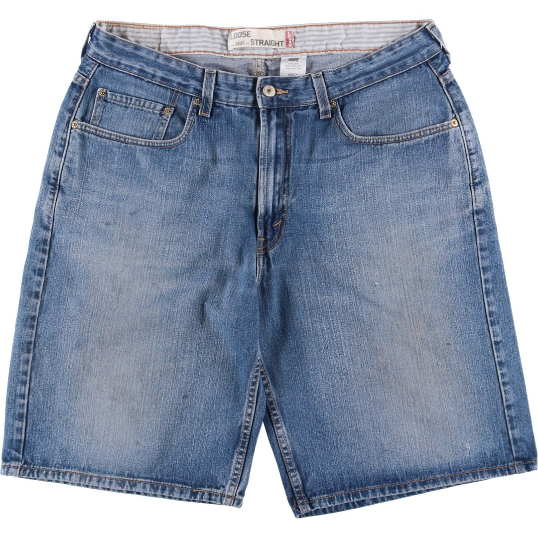 Levi's 569 LOOSE STRAIGHT denim shorts, half pants, men's size w36 cotton blue type Vintage Second Hand