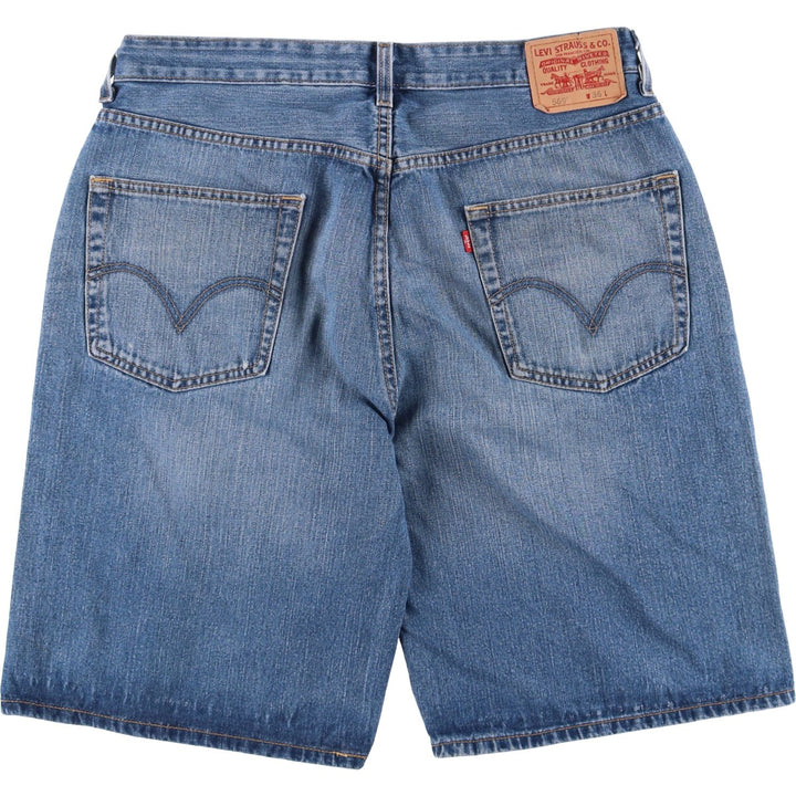 Levi's 569 LOOSE STRAIGHT denim shorts, half pants, men's size w36 cotton blue type Vintage Second Hand