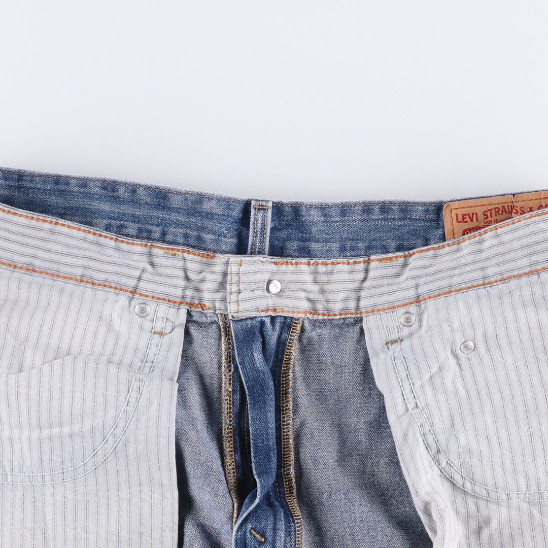 Levi's 569 LOOSE STRAIGHT denim shorts, half pants, men's size w36 cotton blue type Vintage Second Hand