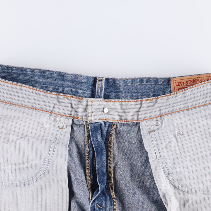 Levi's 569 LOOSE STRAIGHT denim shorts, half pants, men's size w36 cotton blue type Vintage Second Hand