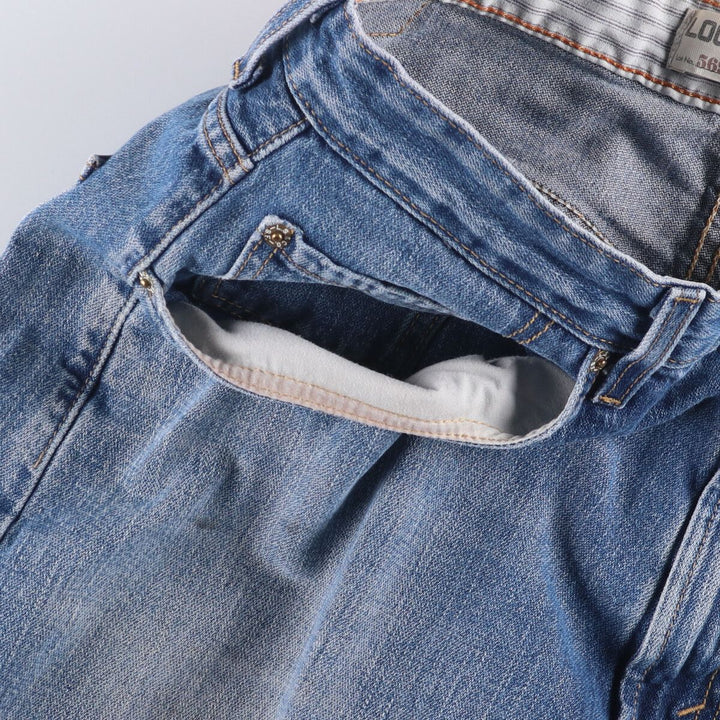 Levi's 569 LOOSE STRAIGHT denim shorts, half pants, men's size w36 cotton blue type Vintage Second Hand