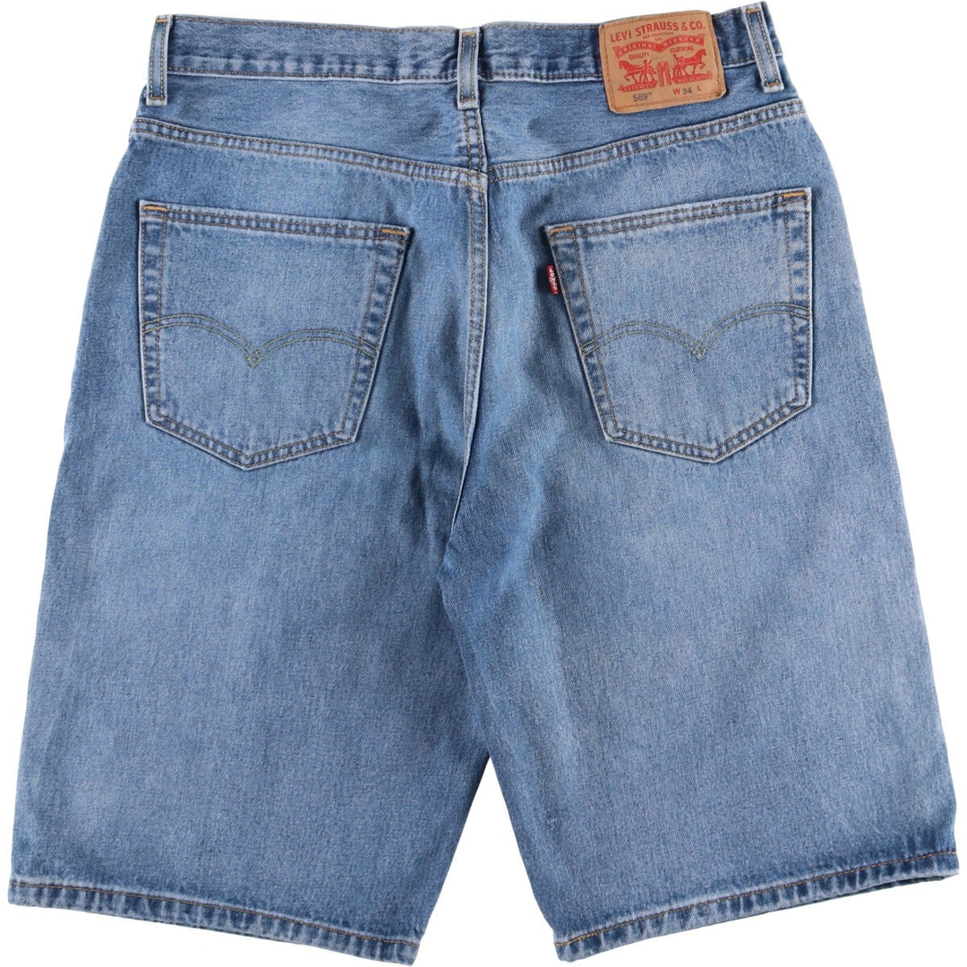 Levi's 569 denim shorts, half pants, men's size w35 cotton blue type Vintage Second Hand
