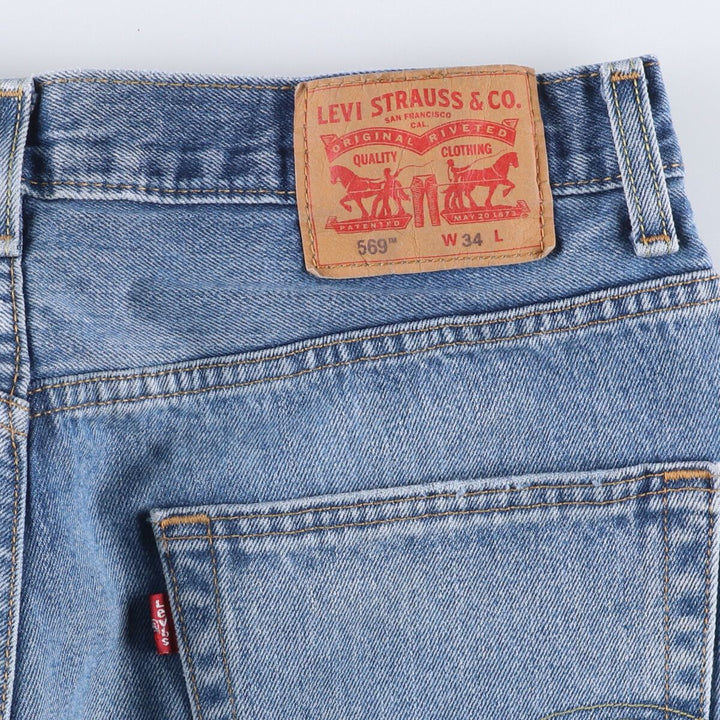 Levi's 569 denim shorts, half pants, men's size w35 cotton blue type Vintage Second Hand