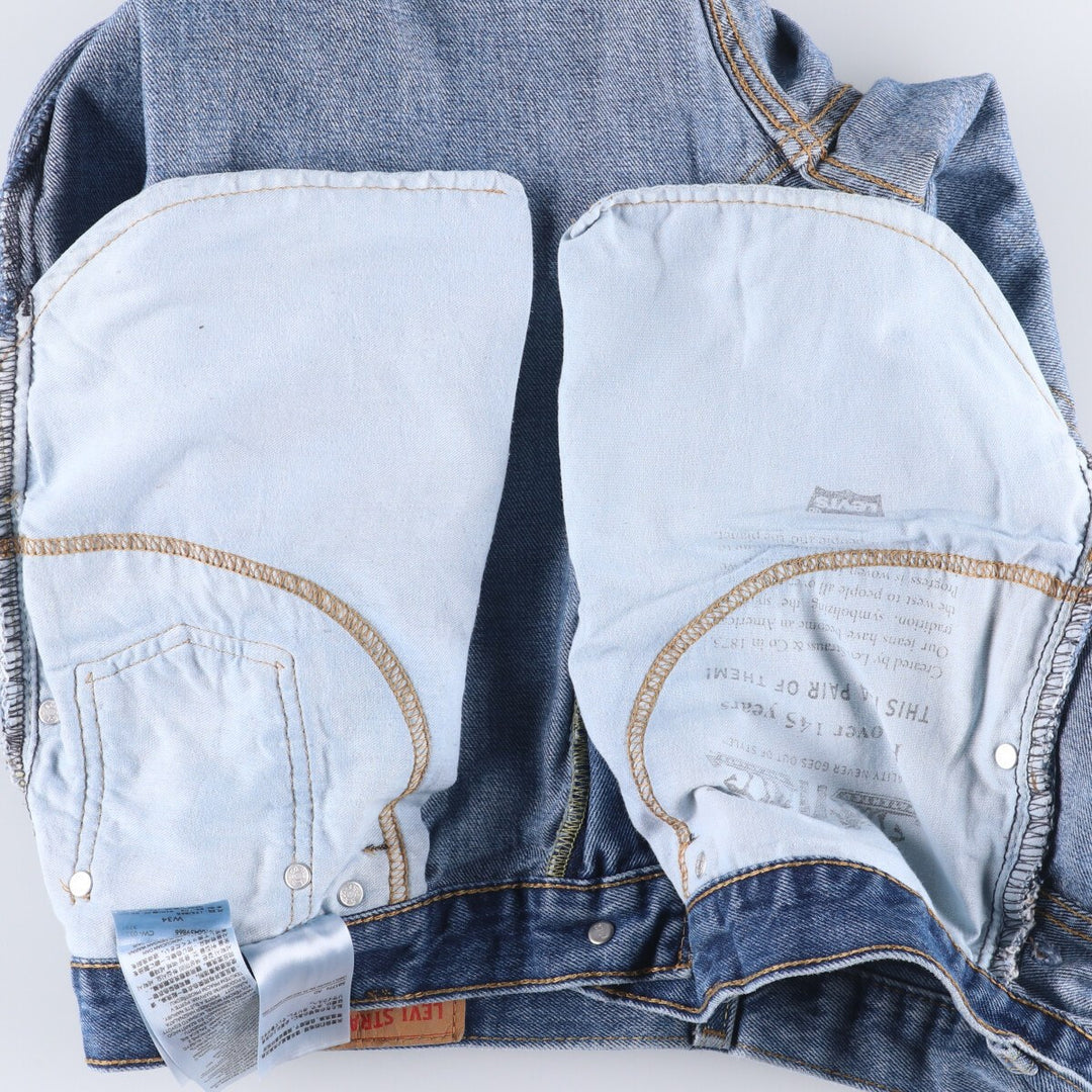 Levi's 569 denim shorts, half pants, men's size w35 cotton blue type Vintage Second Hand