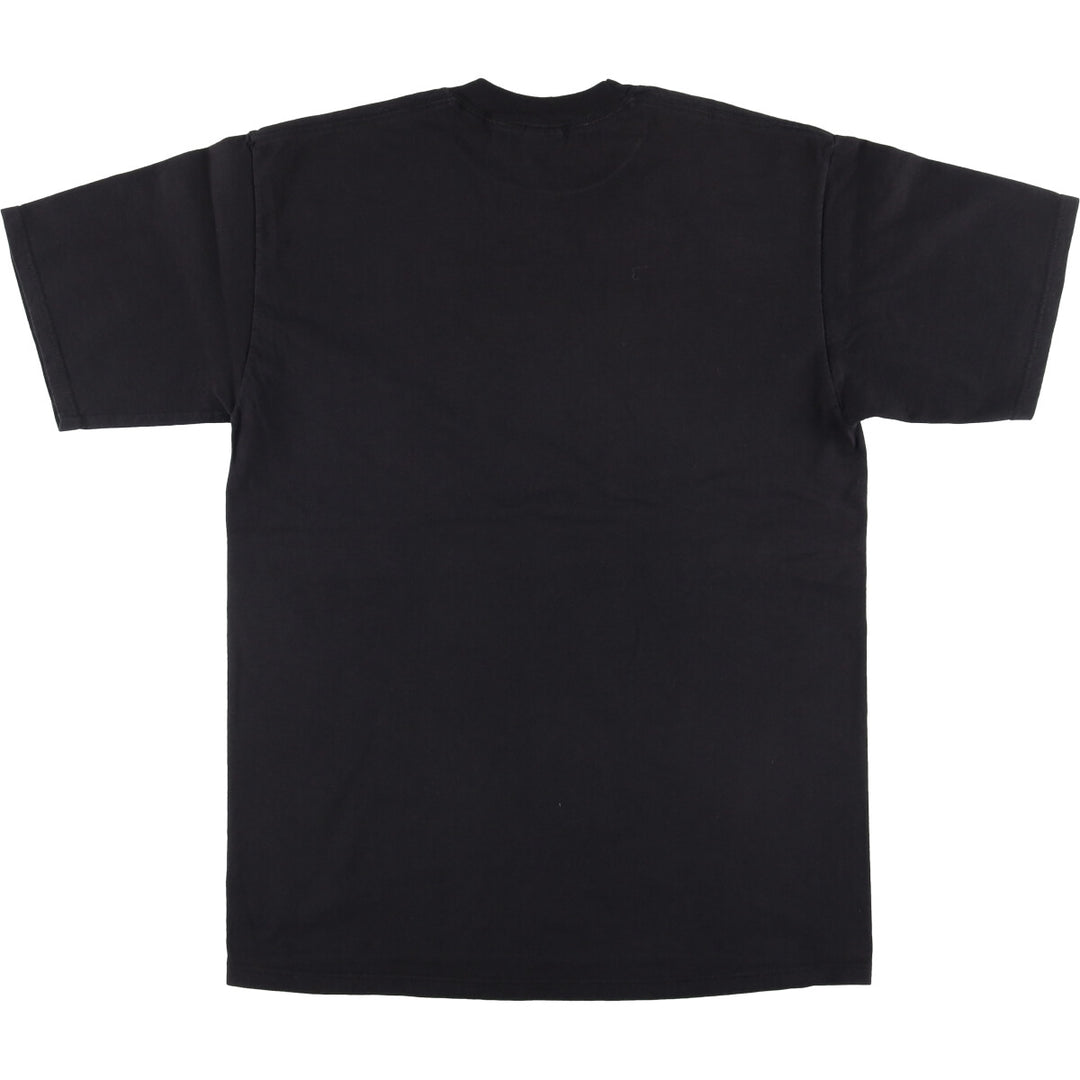 90'S Jerzees Printed T-shirt Made in USA Men's L Size Vintage cotton black type Vintage Second Hand