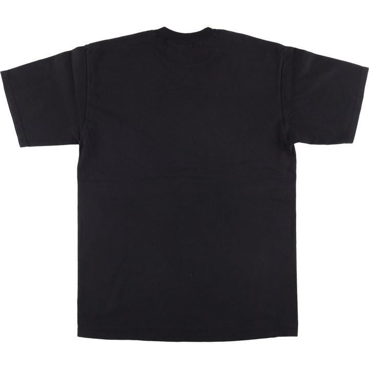 90'S Jerzees Printed T-shirt Made in USA Men's L Size Vintage cotton black type Vintage Second Hand