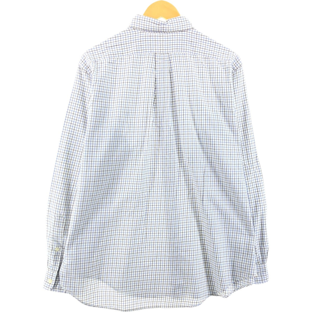 Ralph Lauren Classic Fit Long Sleeve Button Down Check Shirt, Men's Size L cotton white type Vintage Second Hand