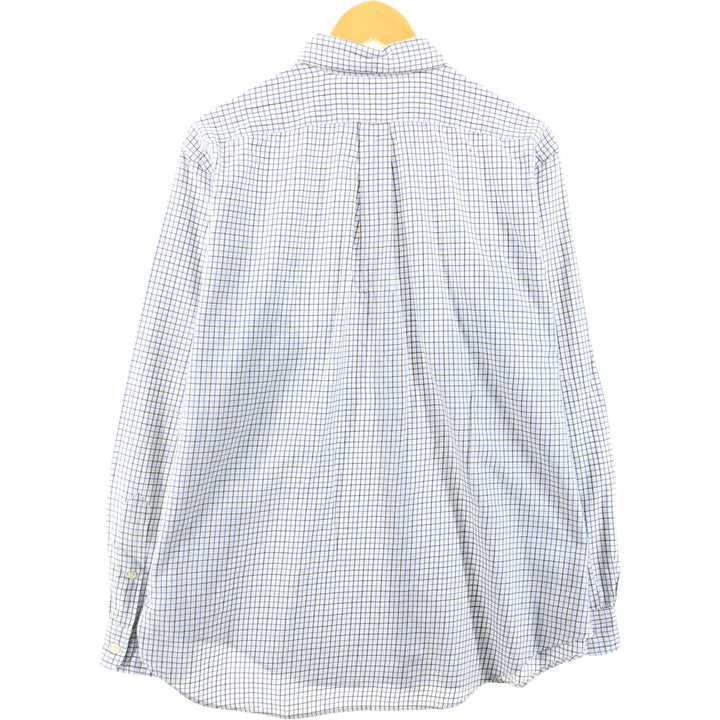Ralph Lauren Classic Fit Long Sleeve Button Down Check Shirt, Men's Size L cotton white type Vintage Second Hand