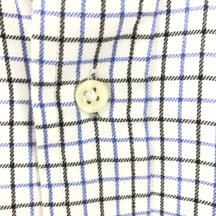 Ralph Lauren Classic Fit Long Sleeve Button Down Check Shirt, Men's Size L cotton white type Vintage Second Hand