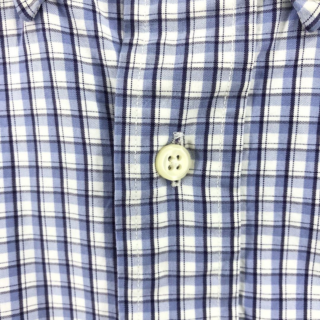 Ralph Lauren BLAKE long sleeve button down check shirt, men's size L cotton Blue type light blue Vintage Second Hand