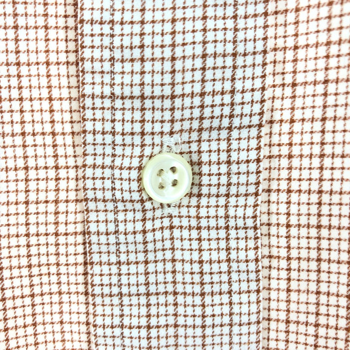 Ralph Lauren BLAKE long sleeve button down check shirt, men's size L cotton white type Vintage Second Hand
