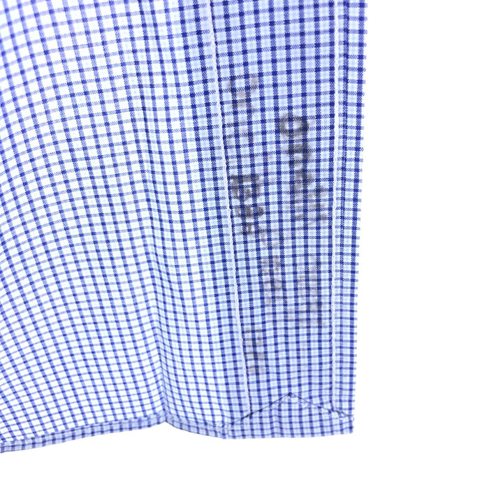 Ralph Lauren YARMOUTH Long Sleeve Button-Down Check Shirt, Men's Size L cotton Navy blue Vintage Second Hand