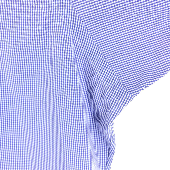 Ralph Lauren BLAKE Gingham Check Long Sleeve Button-Down Check Shirt Men's XL cotton blue type Vintage Second Hand