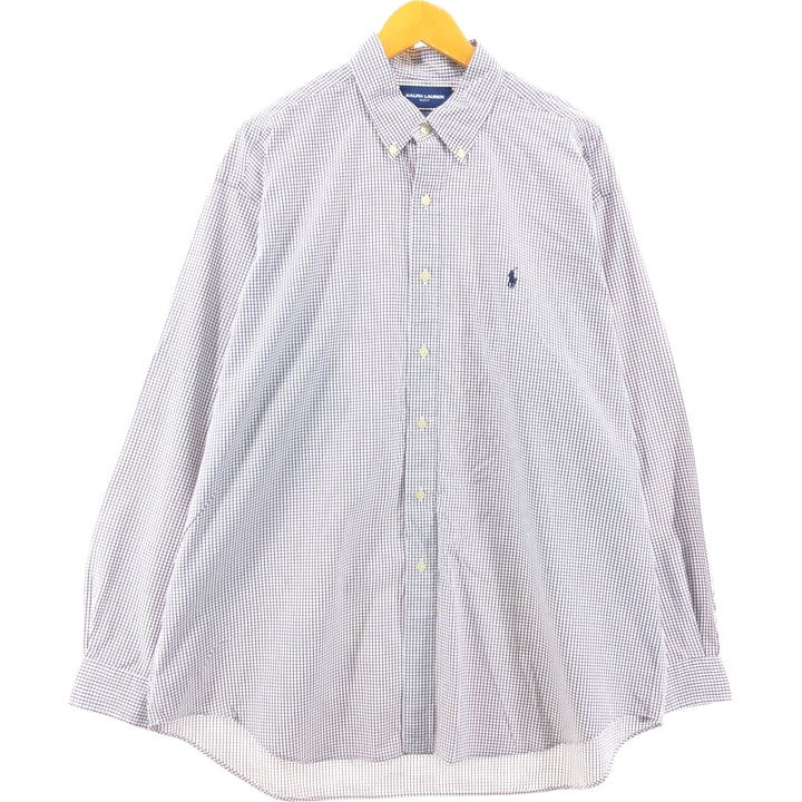 Ralph Lauren RALPH LAUREN GOLF TILDEN Long Sleeve Button Down Check Shirt Men's XL cotton red type reddish brown Vintage Second Hand