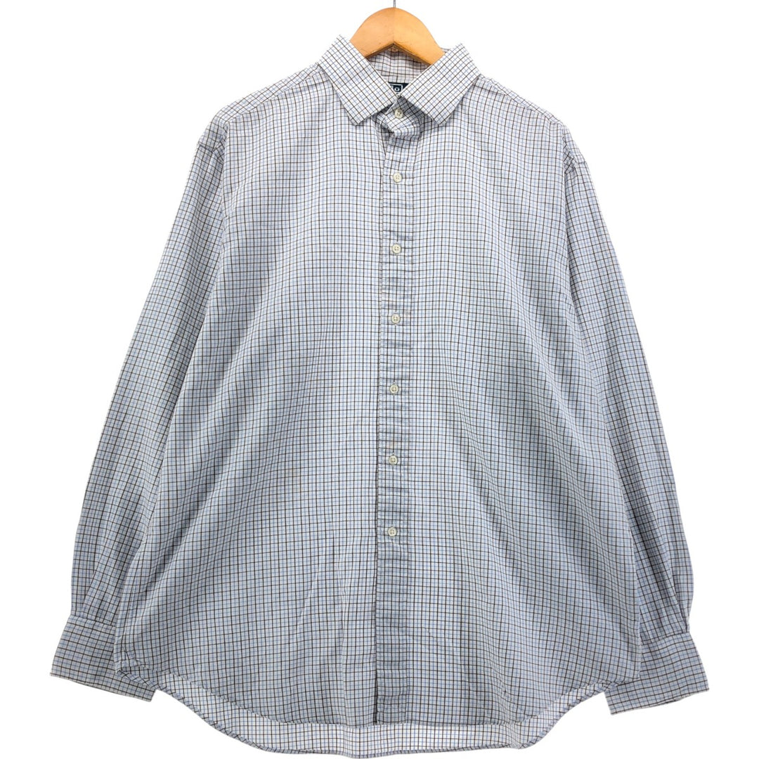 Ralph Lauren POLO by Ralph Lauren REGENT CLASSIC FIT long sleeve cotton check shirt, men's XL size cotton white type Vintage Second Hand