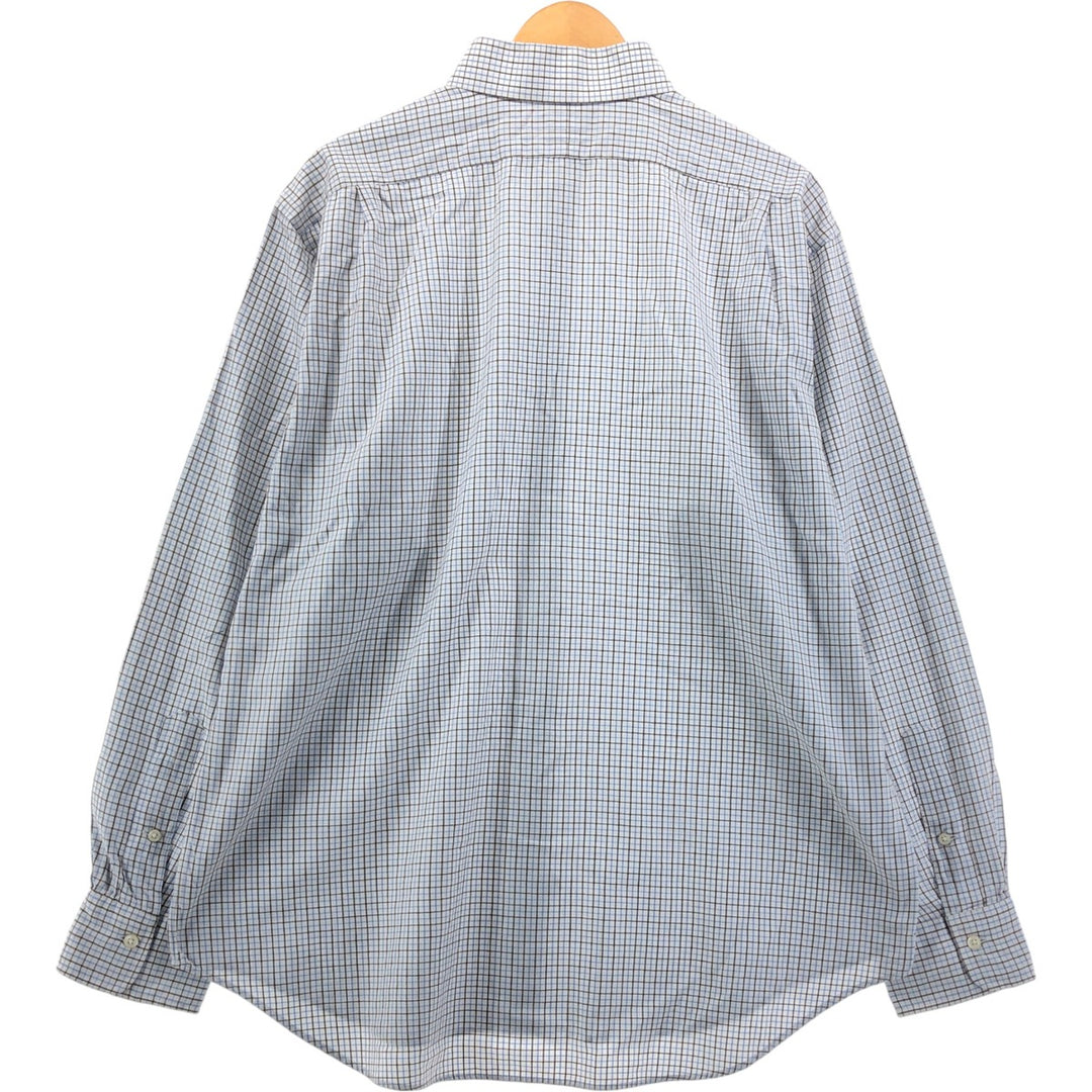 Ralph Lauren POLO by Ralph Lauren REGENT CLASSIC FIT long sleeve cotton check shirt, men's XL size cotton white type Vintage Second Hand