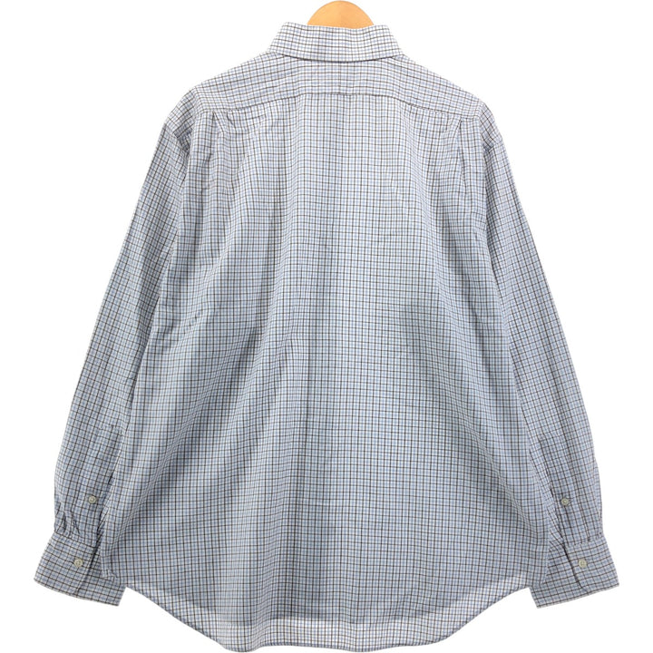 Ralph Lauren POLO by Ralph Lauren REGENT CLASSIC FIT long sleeve cotton check shirt, men's XL size cotton white type Vintage Second Hand