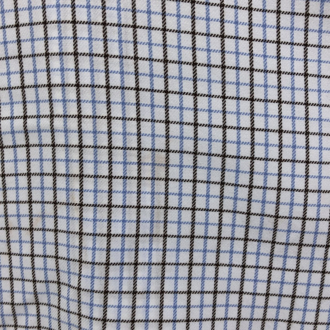 Ralph Lauren POLO by Ralph Lauren REGENT CLASSIC FIT long sleeve cotton check shirt, men's XL size cotton white type Vintage Second Hand