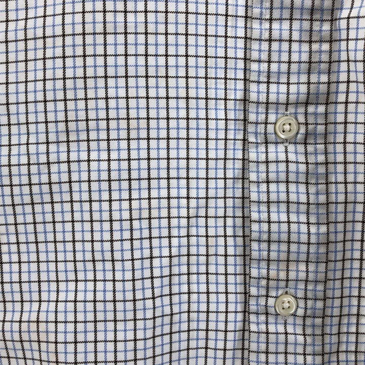 Ralph Lauren POLO by Ralph Lauren REGENT CLASSIC FIT long sleeve cotton check shirt, men's XL size cotton white type Vintage Second Hand