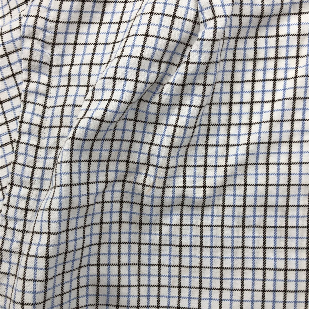 Ralph Lauren POLO by Ralph Lauren REGENT CLASSIC FIT long sleeve cotton check shirt, men's XL size cotton white type Vintage Second Hand
