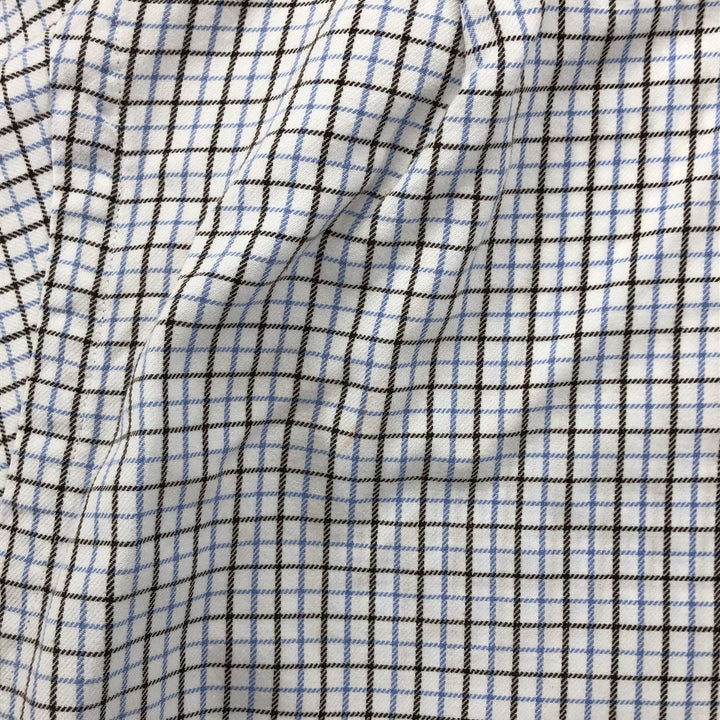 Ralph Lauren POLO by Ralph Lauren REGENT CLASSIC FIT long sleeve cotton check shirt, men's XL size cotton white type Vintage Second Hand
