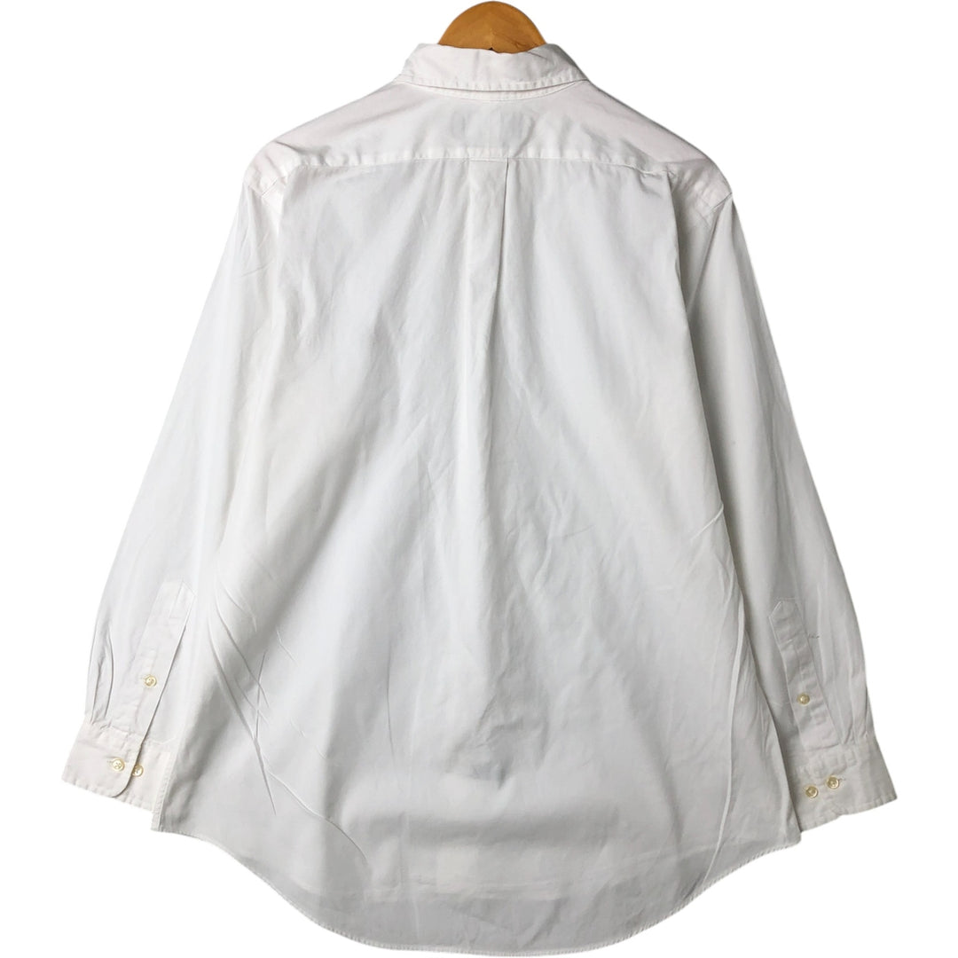 Ralph Lauren CUSTOM FIT long sleeve button down shirt, men's size L cotton white type Vintage Second Hand