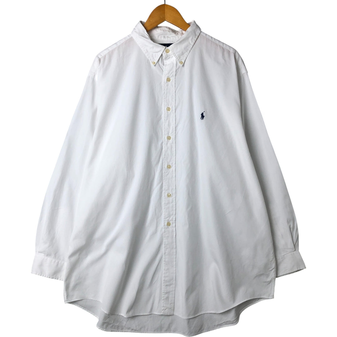 Ralph Lauren YARMOUTH long sleeve button down shirt, men's XL size unclear white type Vintage Second Hand