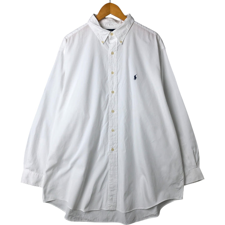 Ralph Lauren YARMOUTH long sleeve button down shirt, men's XL size unclear white type Vintage Second Hand