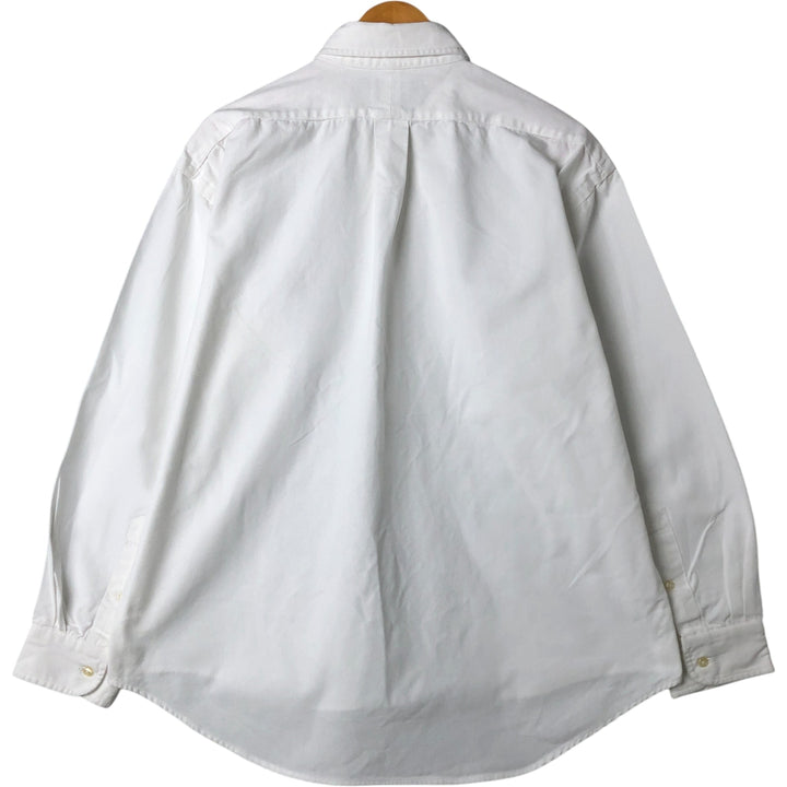 Ralph Lauren YARMOUTH long sleeve button down shirt, men's size L cotton white type Vintage Second Hand