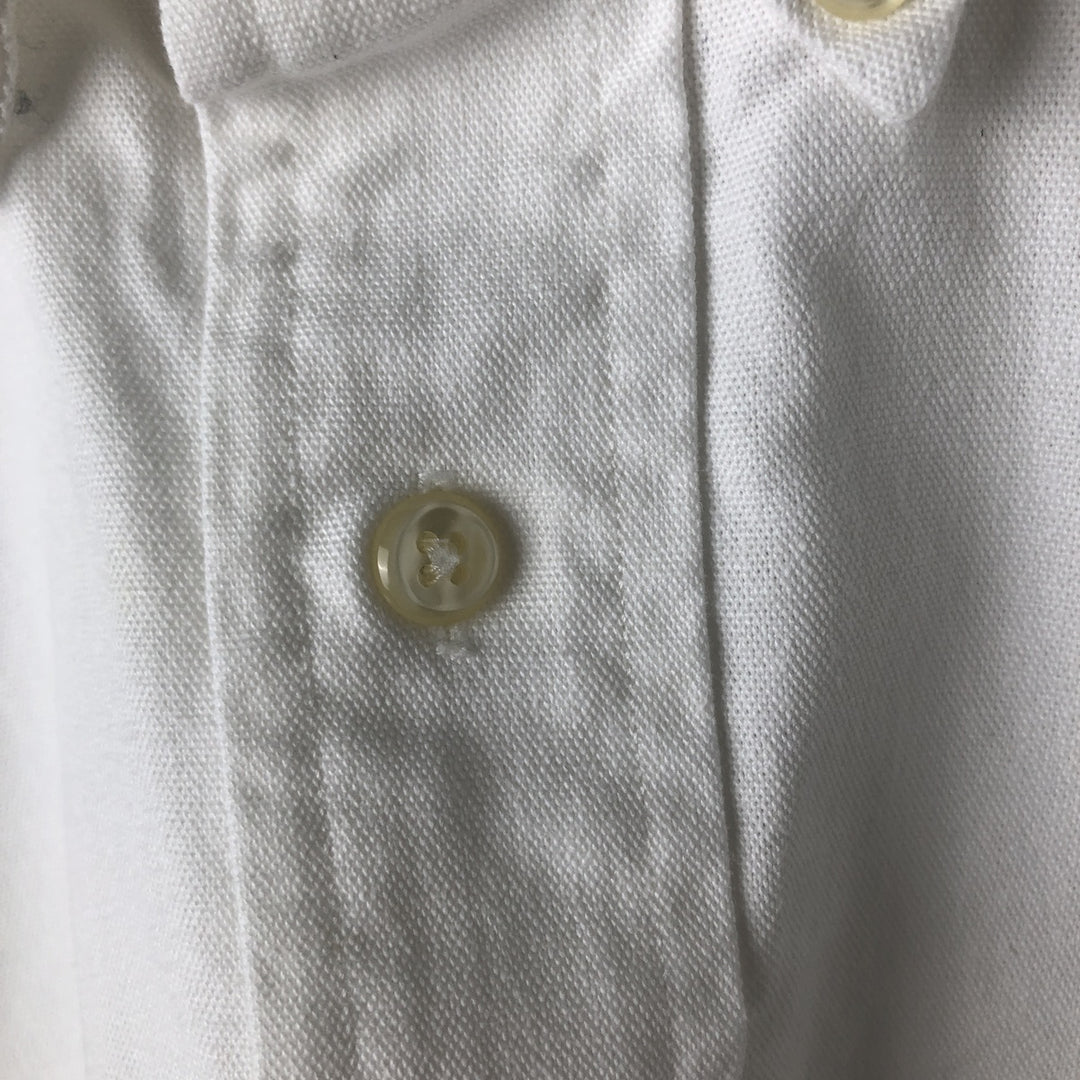 Ralph Lauren YARMOUTH long sleeve button down shirt, men's size L cotton white type Vintage Second Hand