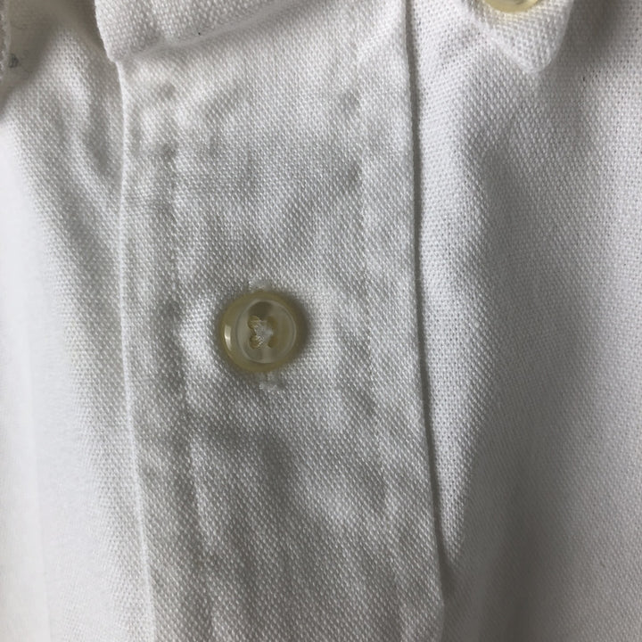 Ralph Lauren YARMOUTH long sleeve button down shirt, men's size L cotton white type Vintage Second Hand