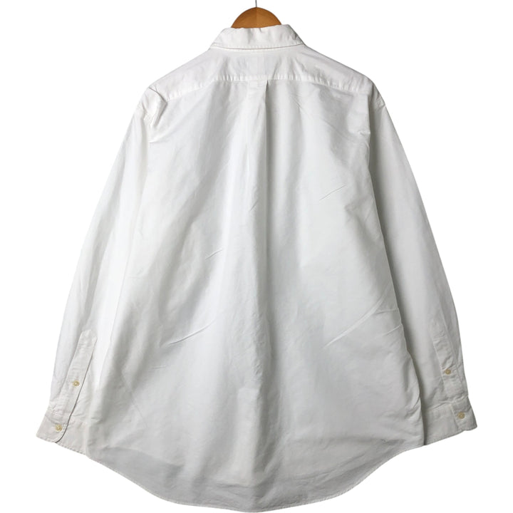 Ralph Lauren YARMOUTH long sleeve button down shirt, men's XL size cotton white type Vintage Second Hand